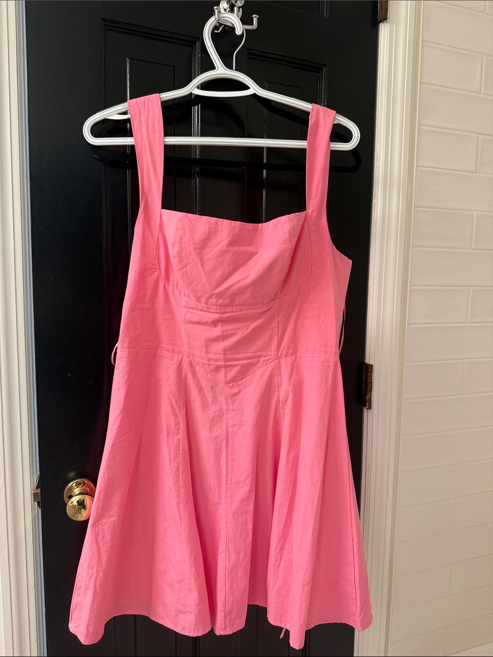 Pink Sleeveless A-Line Dress